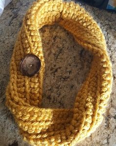 Chunky Knit Golden Yellow Women's Infinity Scarf
